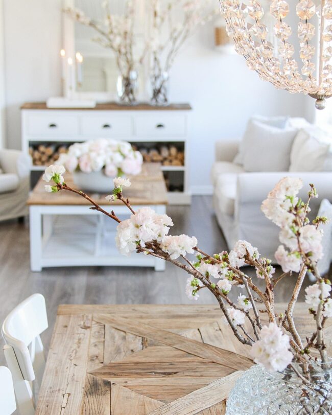 Rustic Charm Infused with Spring Blooms