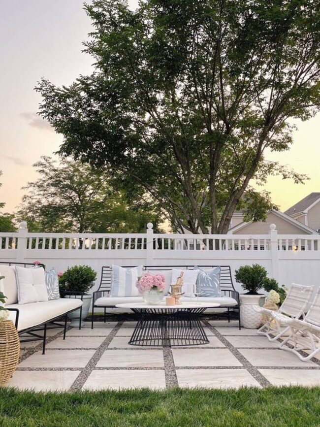 Charming Outdoor Gathering Space with Pavers