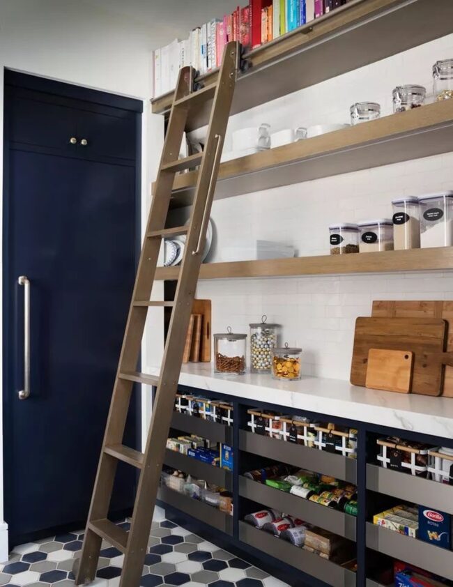 High Shelf Pantry Access with Ladder Style