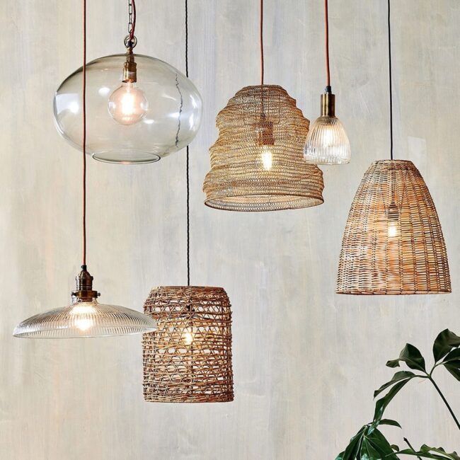 Bohemian Touch with Wicker Pendant Lights