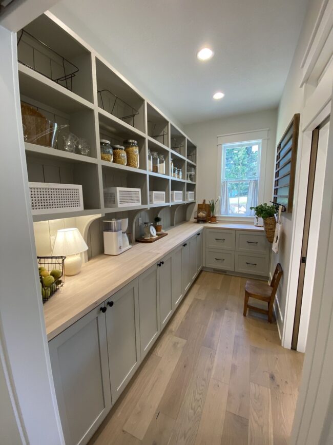 Sleek and Efficient Walk-In Pantry