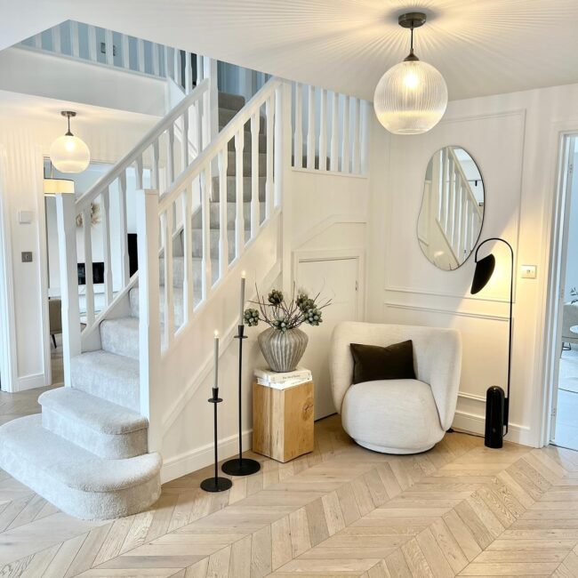 Coastal Charm in a Spacious Hallway