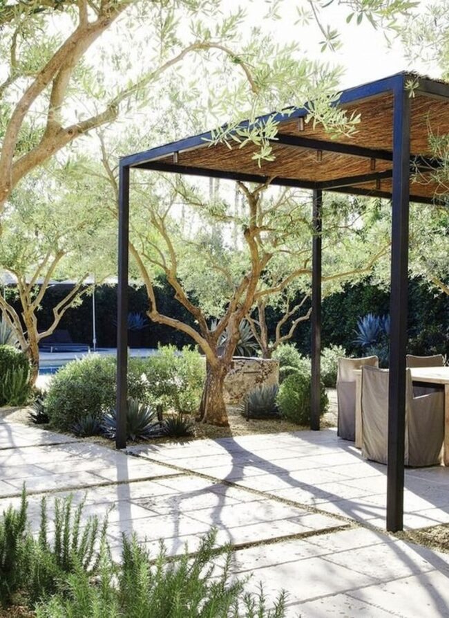 Modern Pergola with Natural Materials