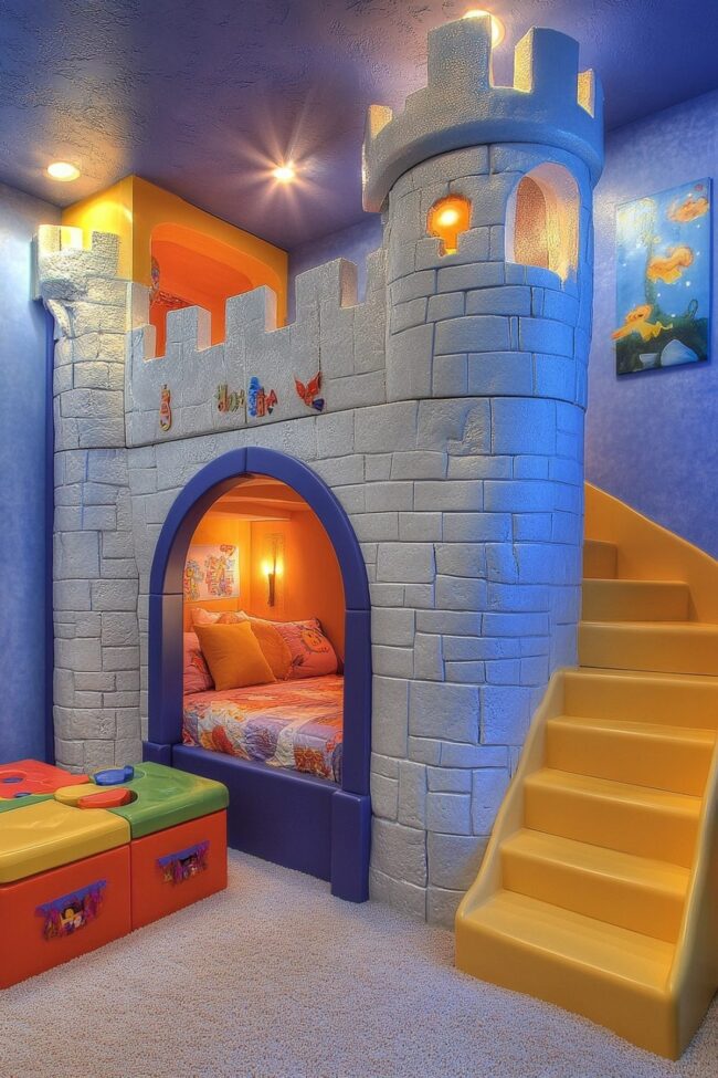 Whimsical Loft Bed for Kids