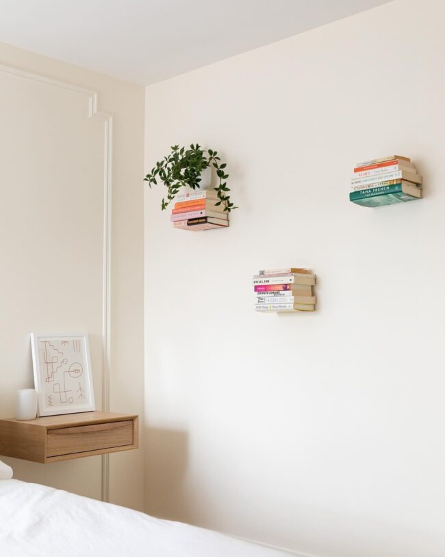 Floating Bookshelves for a Modern Home