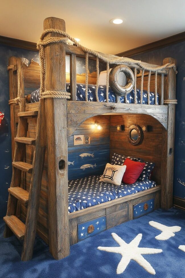 Nautical Adventure Loft Bed Design