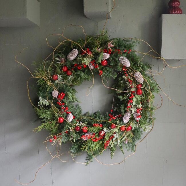 A Rustic Wreath with Twigs & Berries