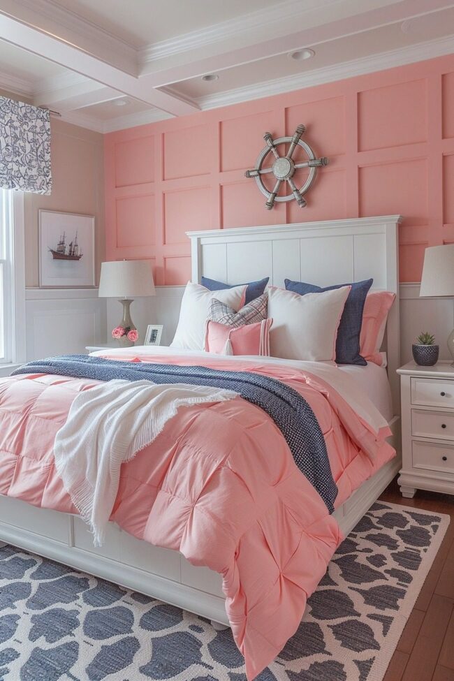 Nautical Design in Pink and Navy