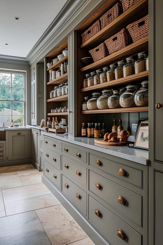 Timeless Elegance in a Modern Pantry