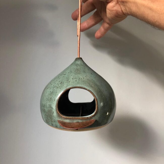 Glazed Ceramic Bird Feeder