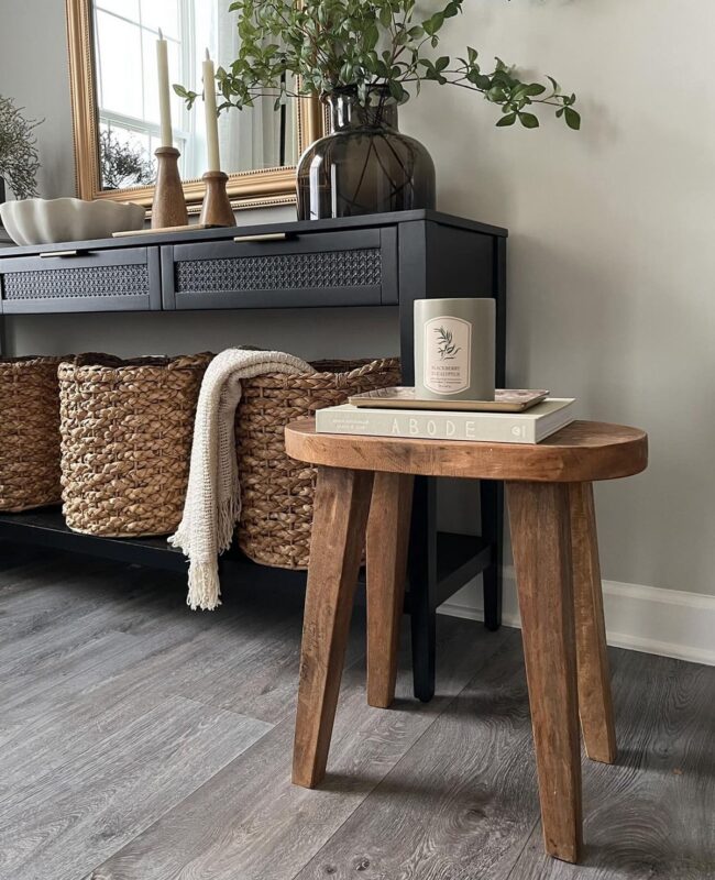 Natural Rustic Console Table with Character