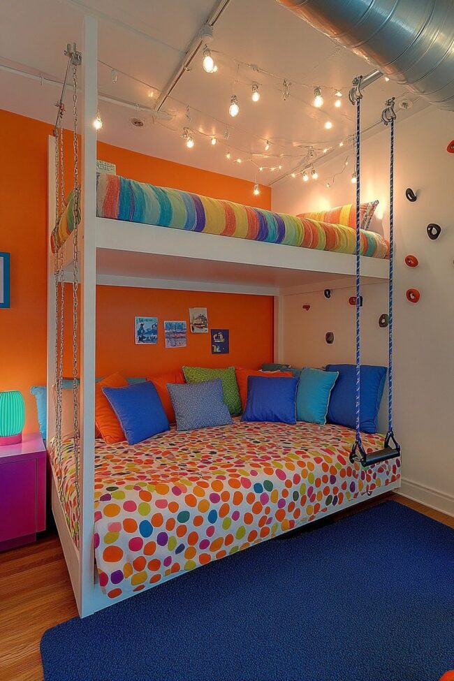 Dynamic Gymnast Loft Bed Design