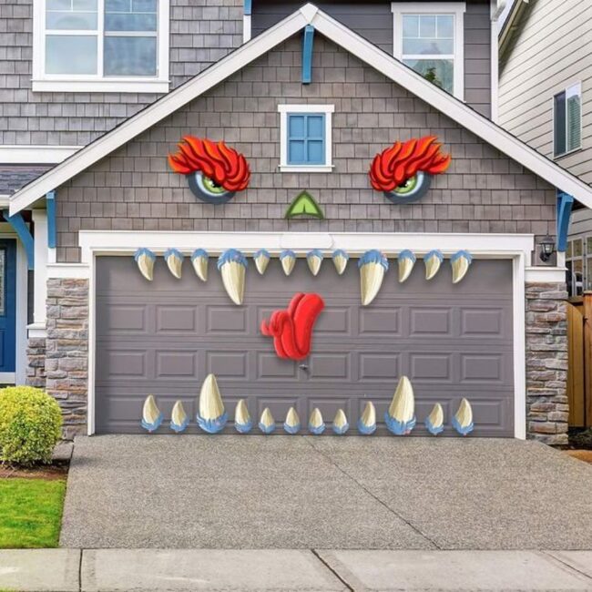 Monster Face Front Entrance Decor