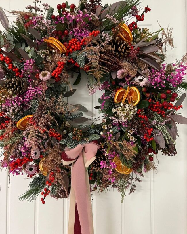 A Whimsical Wreath with Woodland Elements