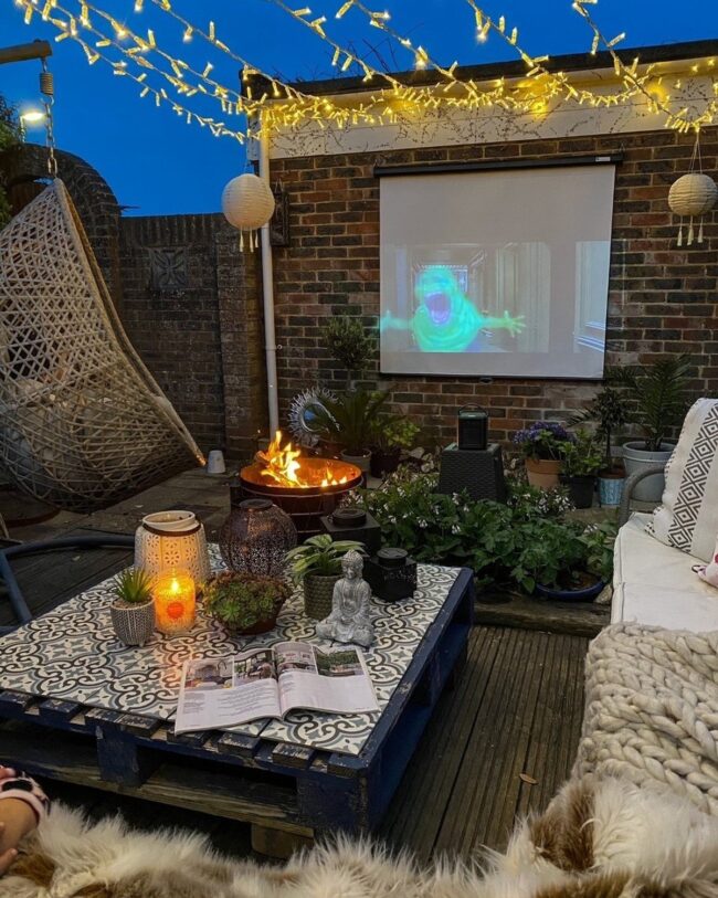 Boho Chic Outdoor Cinema Vibes