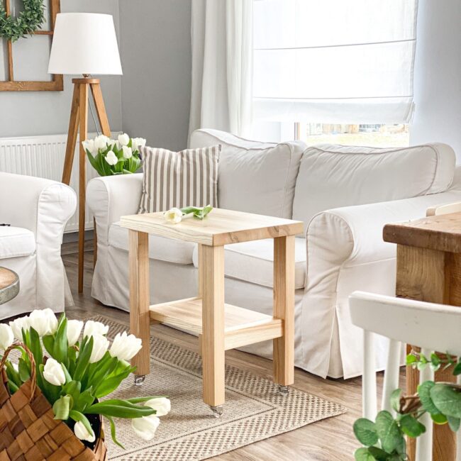 Rustic White Tulips Amidst Natural Wood