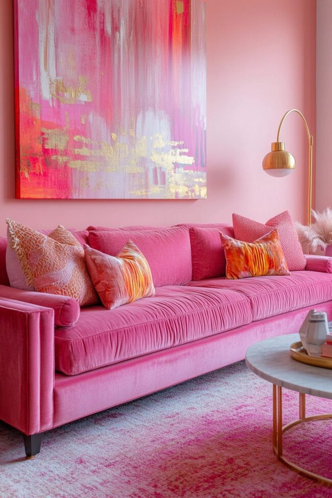 Chic Pink Velvet Style