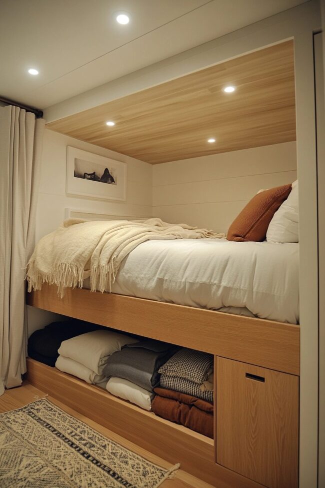 Storage Solutions Under Lofted Beds