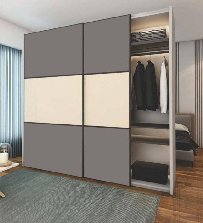 Contemporary Color Block Wardrobe Design