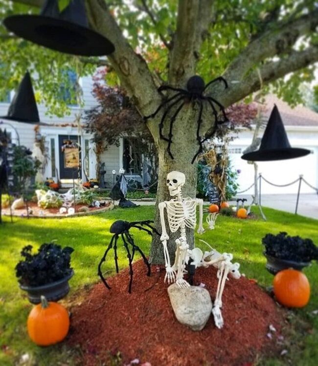 Spiders and Skeletons Beneath the Tree