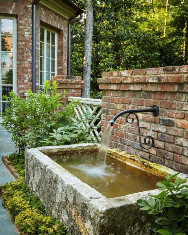 Rustic Trough Water Fountain