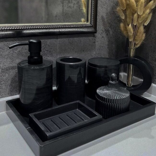 Bold Black Bathroom Accessories