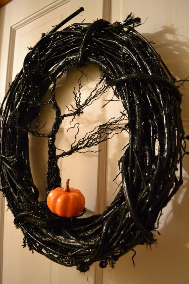 Witchy Pumpkin Fall Wreath