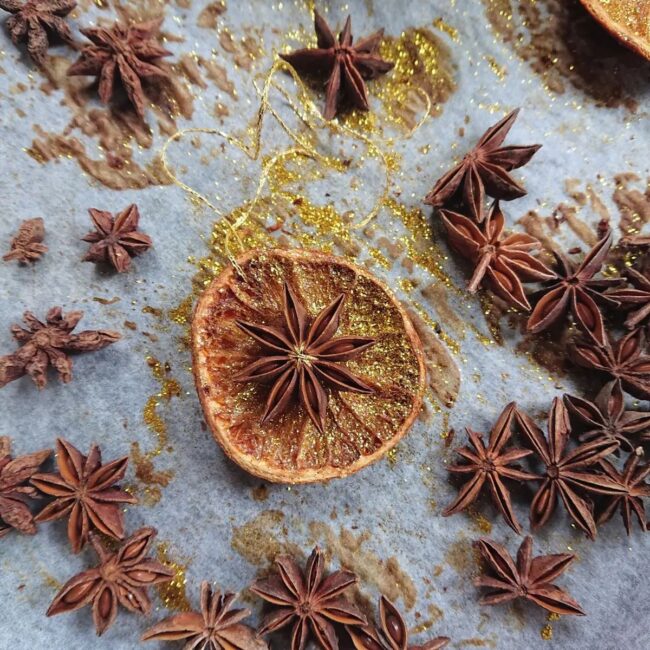 Star Anise & Orange Ornaments for a Festive Look