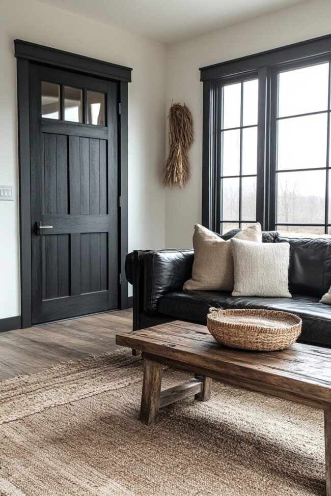 Farmhouse Featuring Striking Black Details