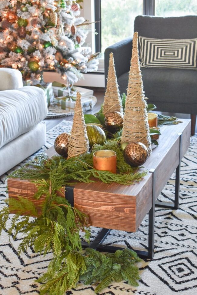 A Warm & Rustic Coffee Table Display