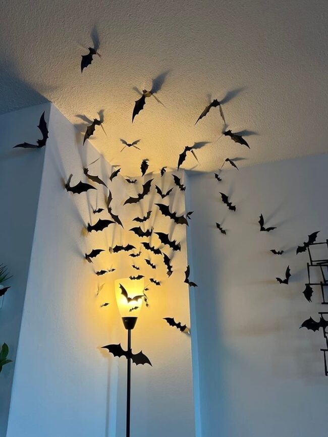 Bats in Flight Wall Art Display