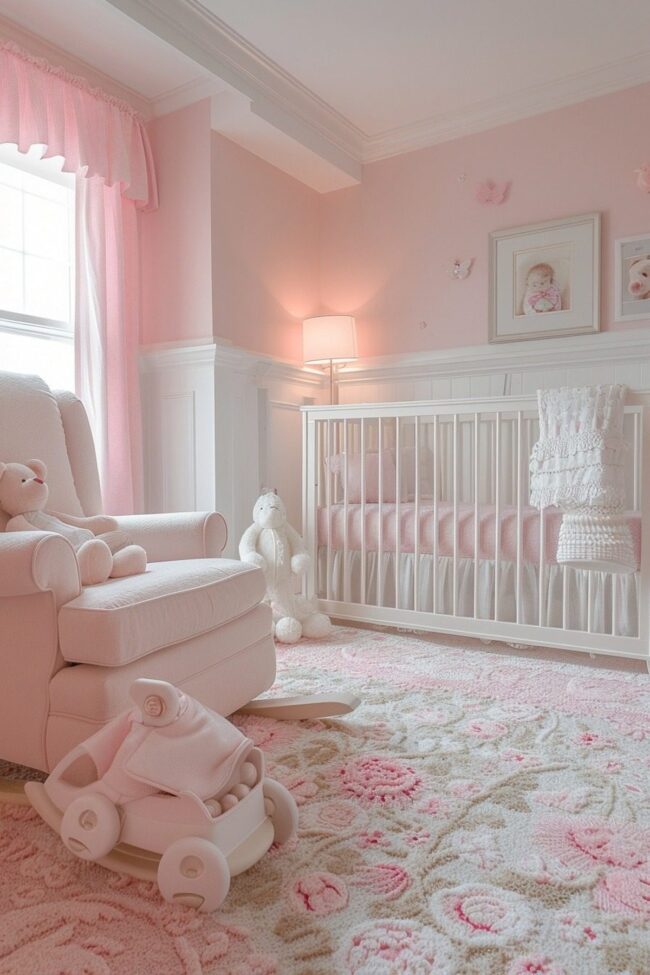 Charming Nursery in Baby Pink