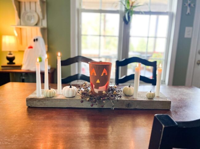 Cozy Candlelit Halloween Centerpiece