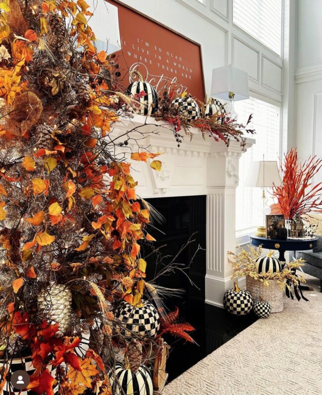 Eclectic Halloween Display with Bold Accents