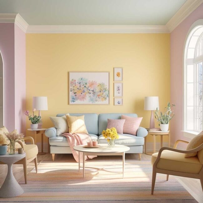 Sunshine and Softness in a Pastel Retreat