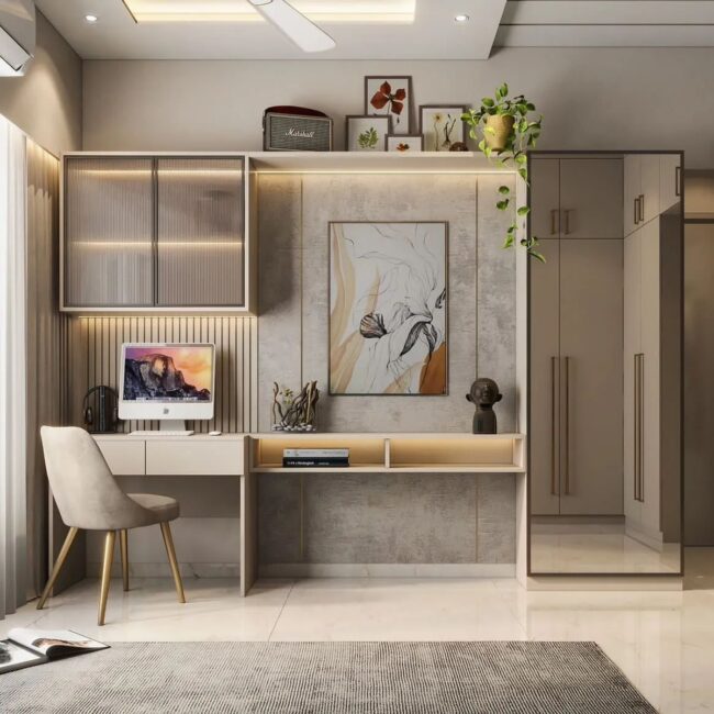 Luxe and Streamlined Integrated Office