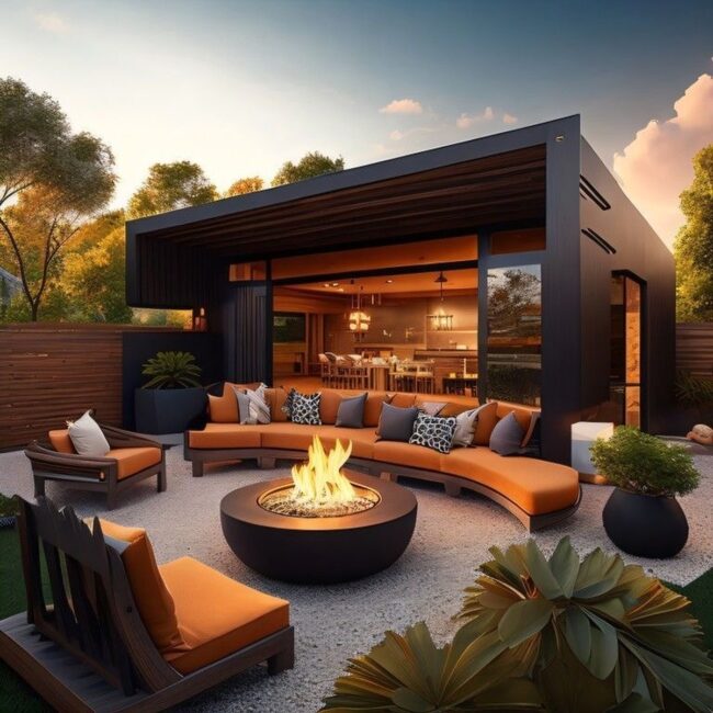 A Modern Retreat with Fire and Design