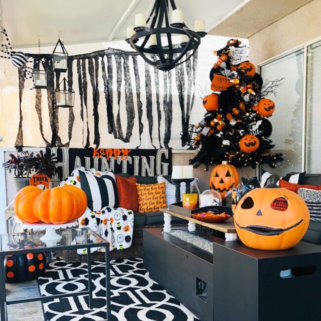 Modern Halloween-Inspired Patio