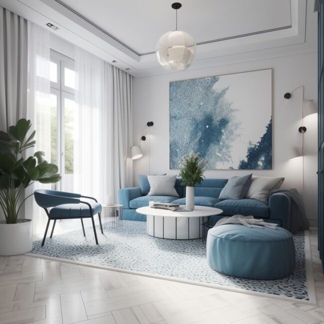 Light Blue Serenity Coastal Meets Urban Style