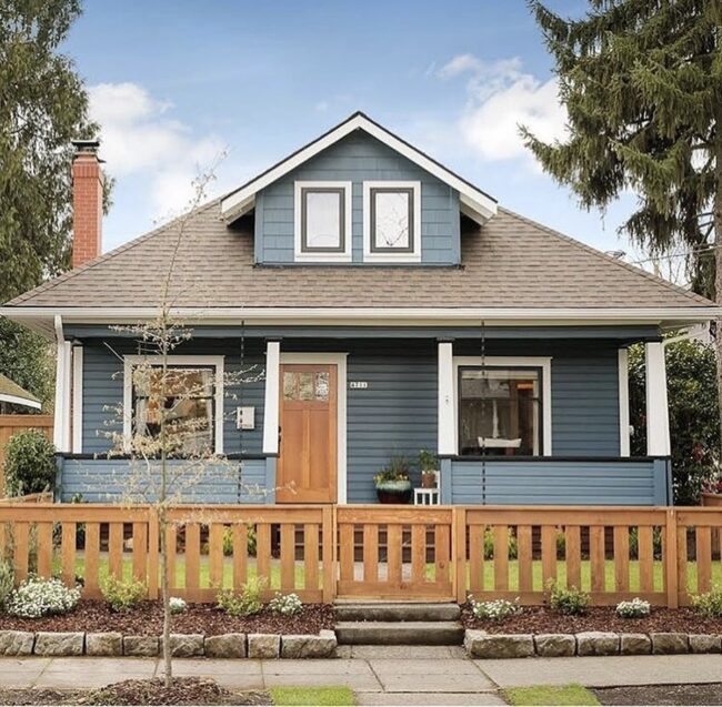 Charming Blue Bungalow Design