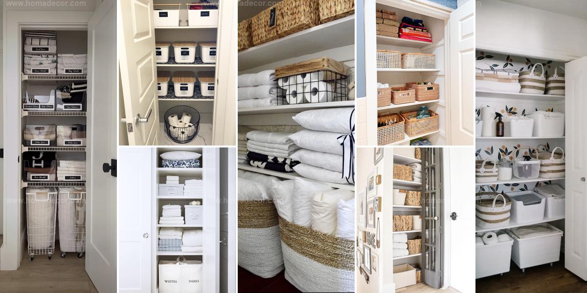 Best Hallway Linen Closet Organization Ideas